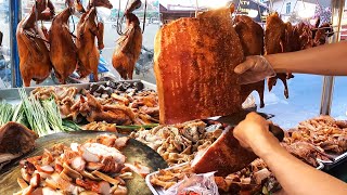 The Quick Dinner with Pork BBQ, Braised Pork & Roast Duck - Cambodian Street Food