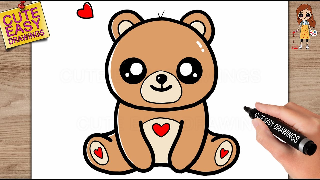 Tổng hợp những bức vẽ động vật bear cute drawing Được yêu thích nhất