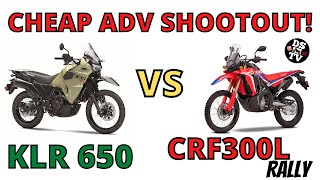 Honda CRF300L Rally vs Kawasaki KLR650 On and Off Road Comparison Test (Cheap Adventure Bikes)