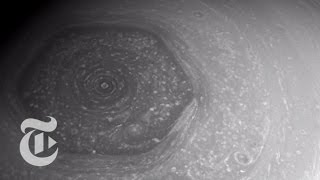 The Huge Hexagon-Shaped Storm on Saturn | Out There | The New York Times Resimi