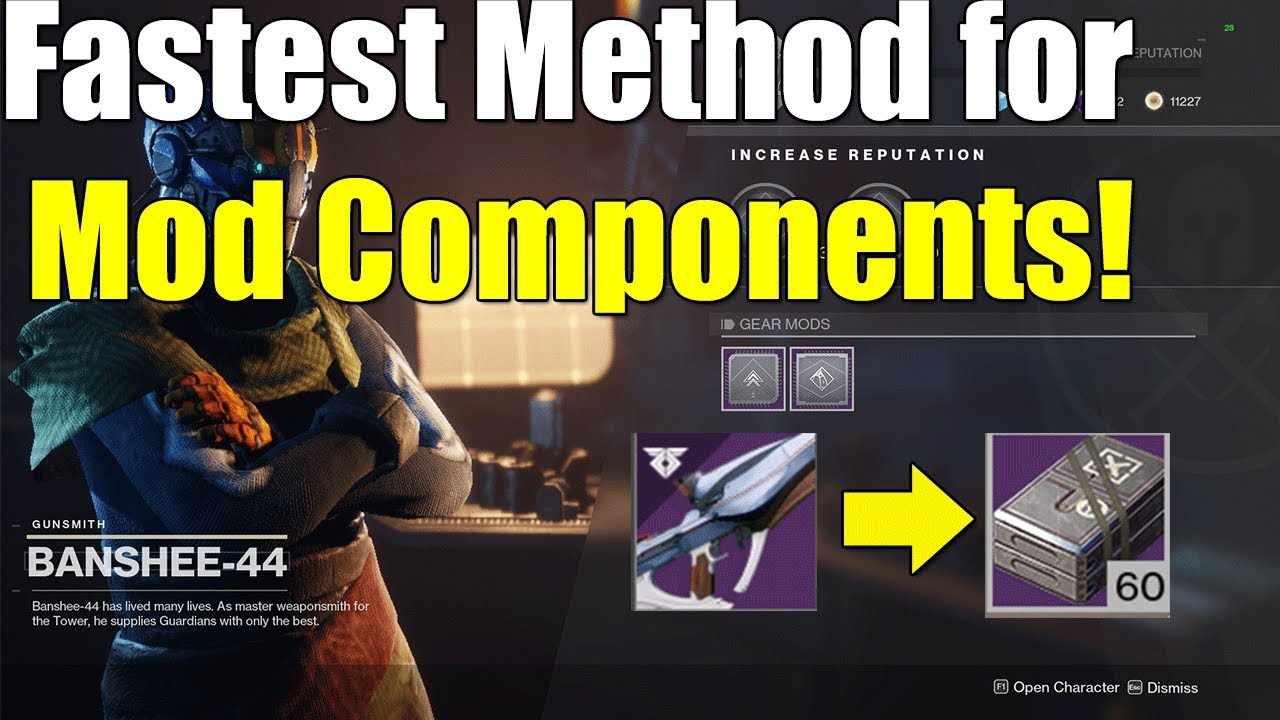 Fastest Method for Mod Components! (Destiny 2: Forsaken)