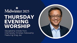 Thursday Evening Worship | Greg Jao
Greg Jao is the senior assistant to the president and director of diversity and external partnerships at InterVarsity Christian Fellowship/USA. He is also a member of the Covenant Executive Board. Greg will break down discipleship trends from InterVarsity and we will consider how these findings
might impact our ministry practices.
https://covchurch.org/midwinter Thursday Evening Worship | Greg Jao