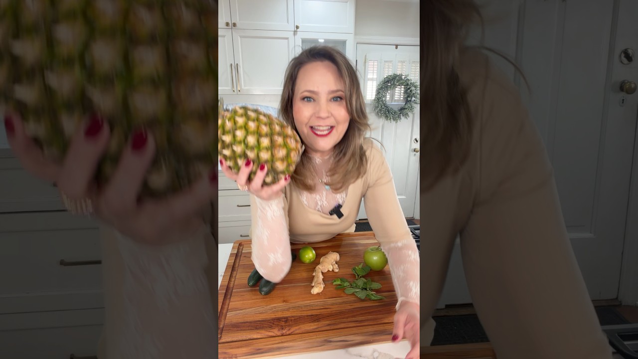 Agua Detox #1 Piña con Jengibre – Antinflamatoria y mata antojos.