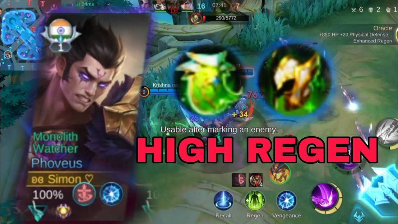 PHOVEUS High Hp Regen  Tutorial Against Thamuz | Mobile Legend 5v5 2026