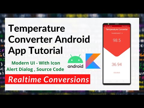 Temperature Converter App in Android Studio | Android Development 2021 | Android App using Kotlin