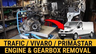 How to Remove Engine & Gearbox Renault Trafic Vauxhall Opel Vivaro Nissan Primastar F9Q 1.9dci PK6