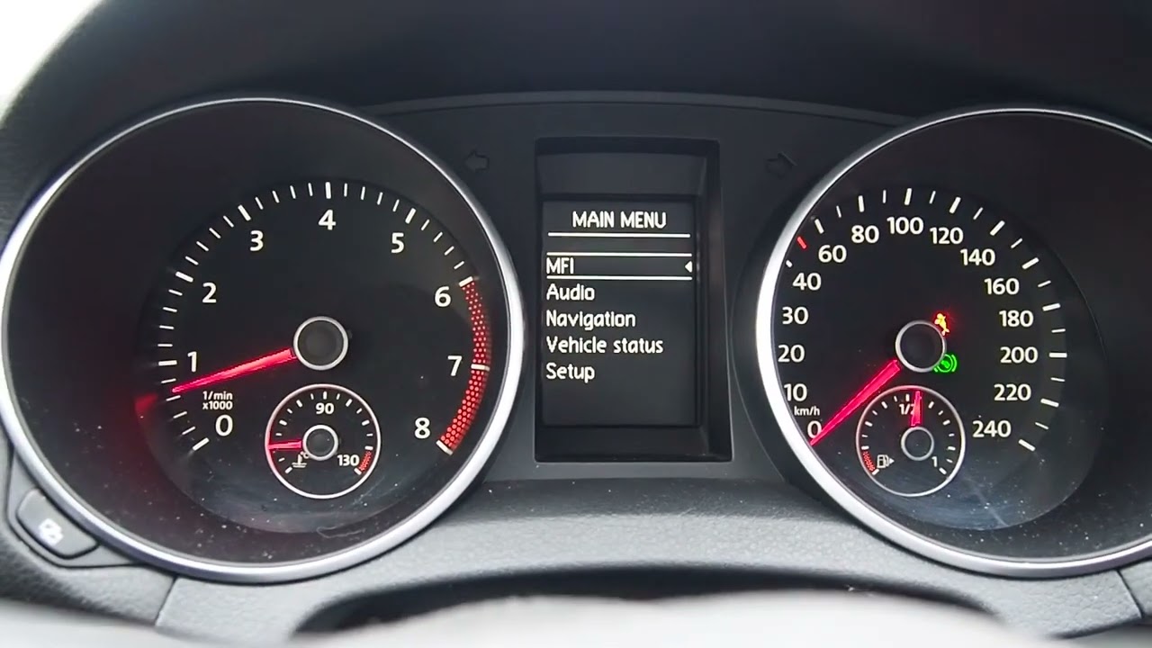 Как поменять язык на бортовом компьютере в автомобиле VW GOLF 6 - YouTube