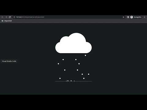 Cloud and Rain Animation with HTML, CSS - App Stack