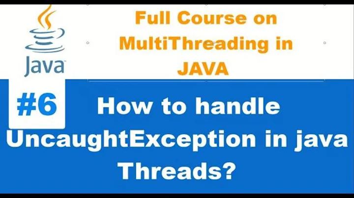How to Handle Uncaught Exception in java threads? #6