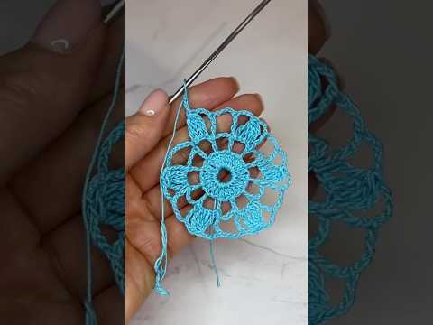 Салфетка крючком. Вязание для начинающих. Crochet table napkin #crochet #вязание #handmade