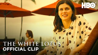 Rachel Meets Olivia \& Paula By the Pool | The White Lotus | HBO