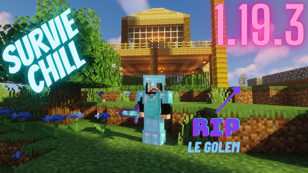 Minecraft mais je fais une survie chill avec un pote. (avec Fire