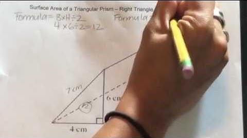 How to find the Surface Area of a Triangular Prism - Right Triangle