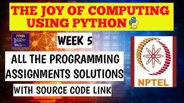 The Joy of Computing using Python Week 5 All Programming Assignments Solutions 2021 | NPTEL Course |
