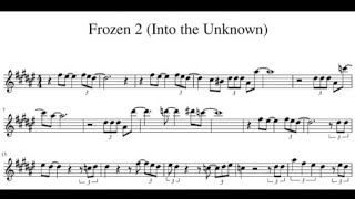 Video thumbnail of "Into the unknown violin sheet music(반주 MR 악보)"