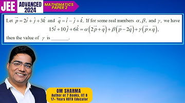 Let → p = 2 ^ i + ^ j + 3 ^ k  and → q = ^ i − ^ j + ^ k . If for some real numbers α , β and γ, we