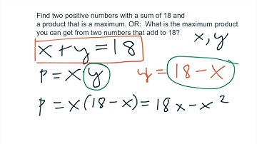 Maximum product from two numbers that sum to 18