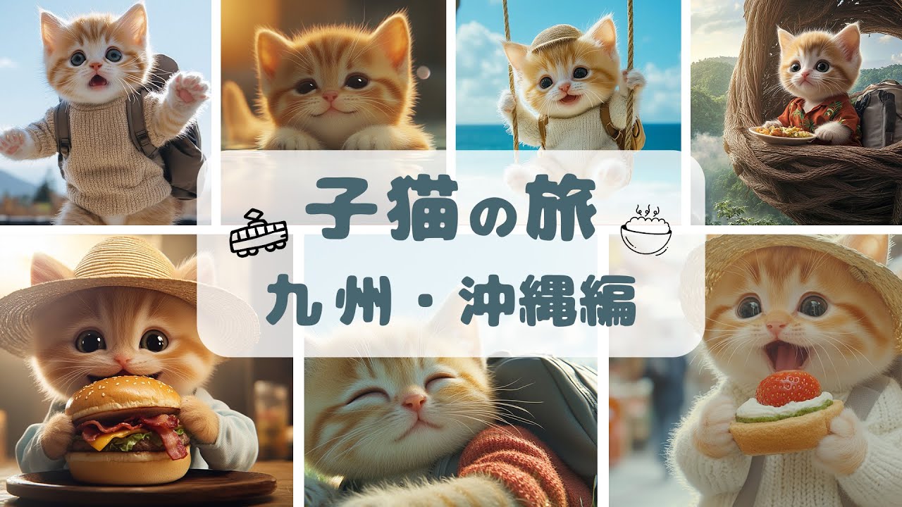 【子猫vlog】子猫と巡る日本の癒し旅 【九州地方編】