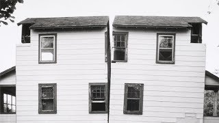 Gordon Matta Clark - Splitting, 1974
Gordon Matta-Clark had a particular interest in voids, gaps, and especially abandoned space. In the case of Splitting, he and helpers intentionally split a house, idle, and marked for demolition, in two parts. A vertical slice now separated an old frame house in New Jersey, owned by New York art dealer Holly Solomon. A film was produced, showing Matta and his friends struggling to create a split through the center of the building.
More: https://publicdelivery.org/gordon-matta-clark-splitting/ Gordon Matta Clark - Splitting, 1974