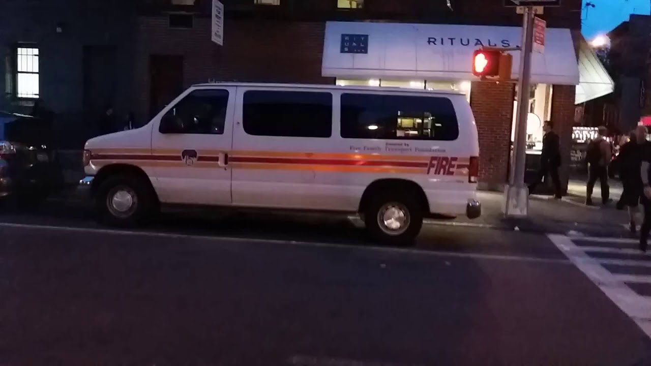 FDNY Fire Family Transport Foundation Van Parked In Chinatown, New York
