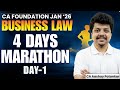 Day 01 Law Marathon Revision | CA Foundation Jan’26