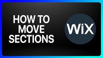 How To Move Sections Wix Tutorial