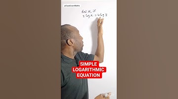 How to solve a simple logarithmic equation #logarithms #gpadlearnmaths #stem #equation #maths