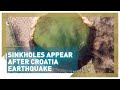 Sinkholes endanger Croatian village after earthquake