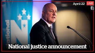 National justice announcement
