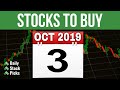 Stocks to buy now for 3 October 2019
