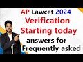 Verification From Today//AP Lawcet 2024//Q&A