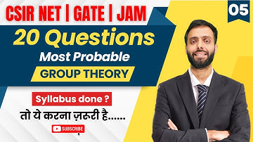 Group Theory 20 Most Probable Questions | IIT JAM | CSIR NET | GATE 2024 | Vigyan Vriksh