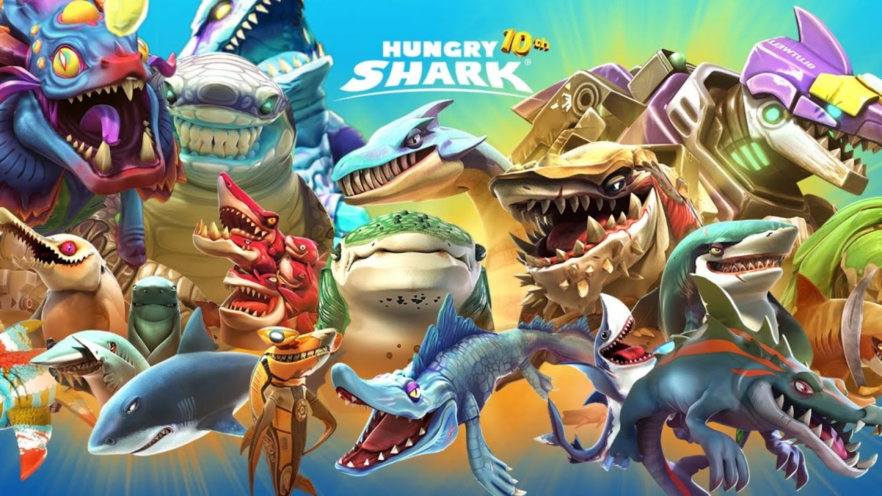 ALL 70 HUNGRY SHARK WORLD AND HUNGRY SHARK EVOLUTION UNLOCKED