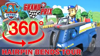 360° VR, Hairpin Bends Tour - Adventure Bay, Chase, PAW Patrol: Grand Prix, Walkthrough, Gameplay