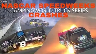 NASCAR Speedweeks Crash Compilation #3 Campingworld Truck Series