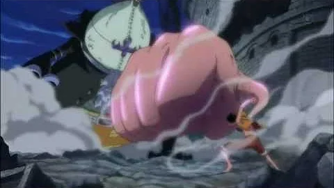One Piece attaque finale - Luffy VS Gecko Moria - Gomu gomu no Gigant Jet Shell