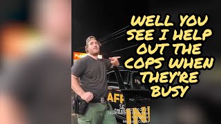 Fake Cop Busted by Security Guard & Real Cops