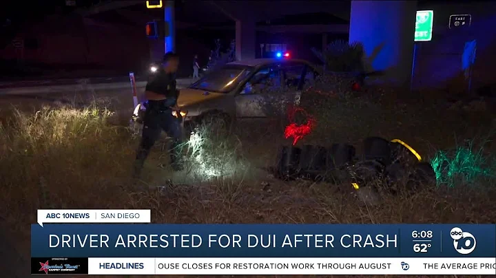 Driver arrested in DUI-related crash