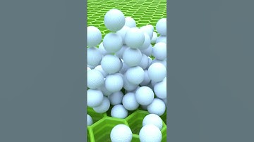 Into The Honeycomb Golf Balls In Motion  #satisfying  #animation #blender3danimation #knightcube