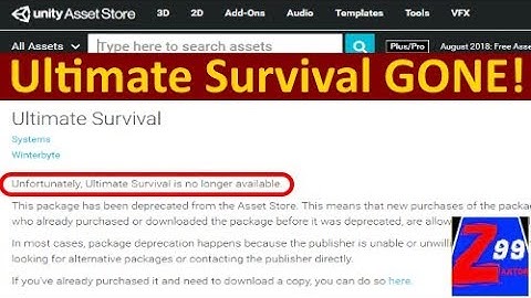 WinterByte Removes Ultimate Survival Kit from Unity Asset Store! - No Support For Asset Flippers!