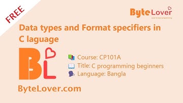 CP101A - 2023/04/08: Data types and Format specifiers in C laguage
