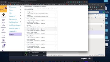 Setting up the Navigation in Canvas