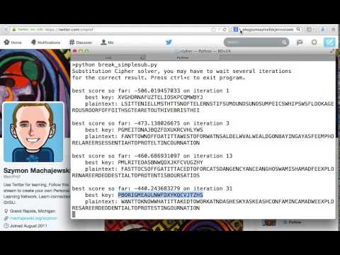 Cracking NSA Ciphertext - simple substitution with Python