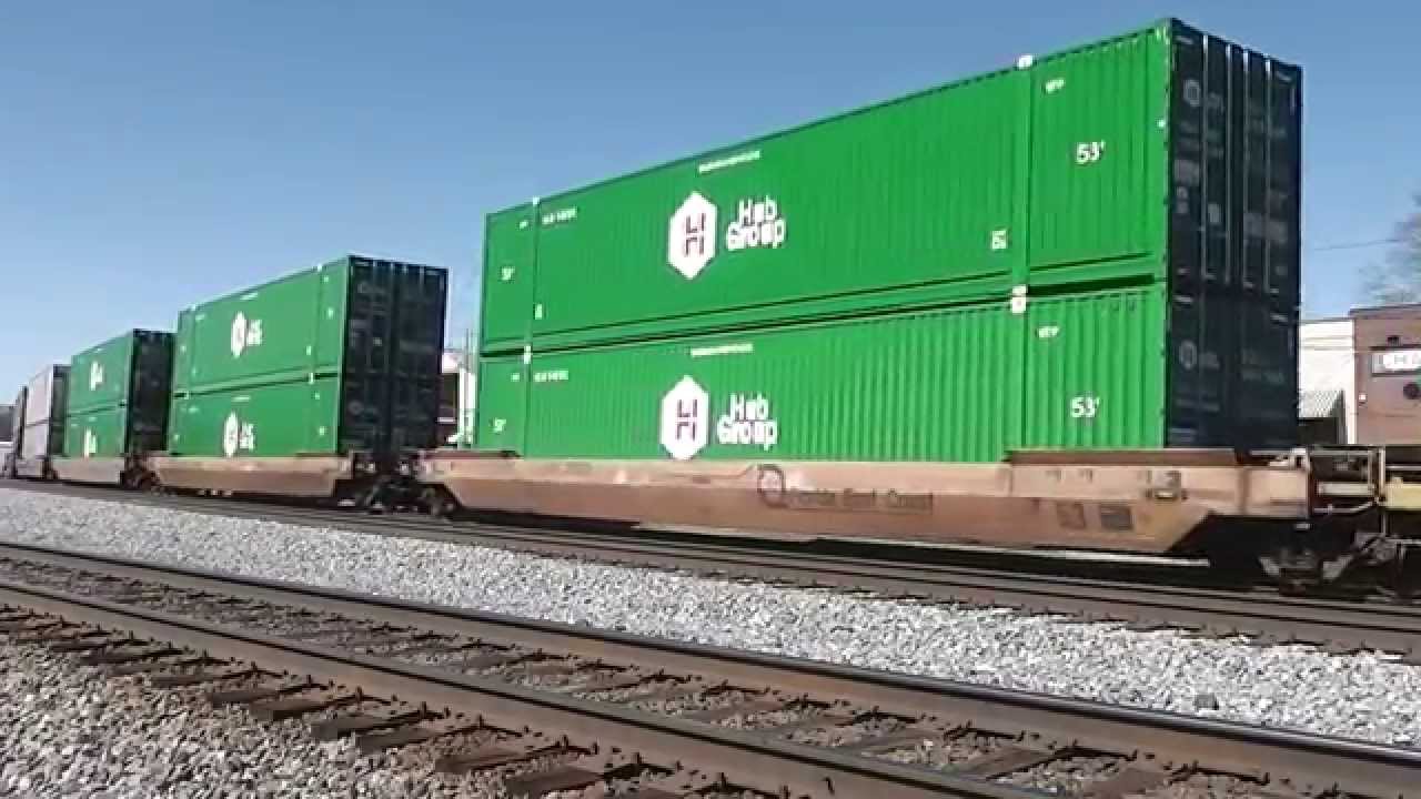 Norfolk Southern Eastbound Intermodal Train Austell,Ga.2-27-2014 - YouTube