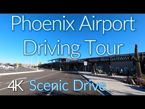 Driving in Phoenix Arizona- 4k Scenic Drive Tour Phoenix- Mesa Gateway Airport Holiday 2020