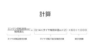 直球 自動車整備士の計算 エンジン回転速度から車速を求める Youtube
