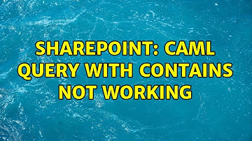 Sharepoint: CAML Query with contains not working