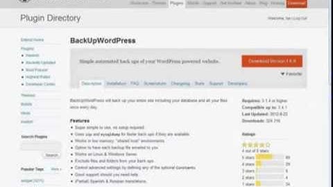 Free WordPress BackUp Plugin -  How To Video