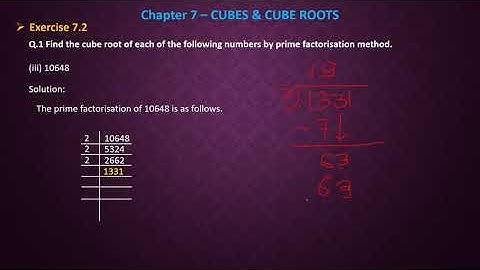 Chapter 7 Cubes and Cube Roots - Exercise 7.2, Question Number 1