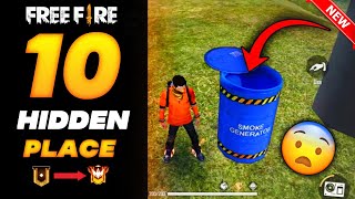 😳Top 10 Secret Places ||  ALL Map Hidden Places || Tips and Tricks Garena Free Fire -GST FF 🏴‍☠️
